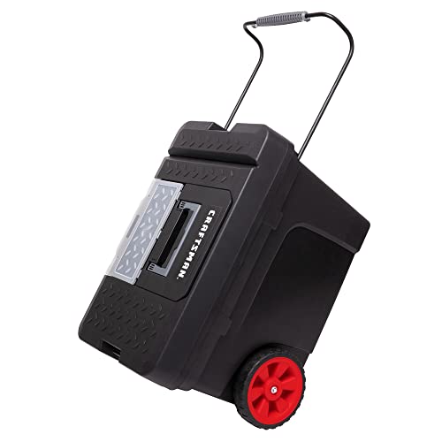 CRAFTSMAN Rolling Tool Box with Wheels, Includes Organizers and Trays, Heavy Duty Plastic, Lockable, 15.2 Inch (CMST33026)