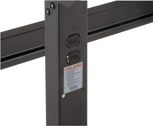 Global Industrial Adjustable Height Workbench C-Channel Leg, 60" W x 30" D, 1-1/2" 12-Gauge Steel Top with Square Edge, 2000 Lbs. Capacity, Black, Industrial Workbench
