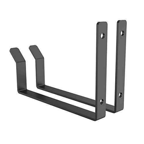 FLEXIMOUNTS 2 Pack Add On Storage Utility Hook Accessory for Garage Ceiling Rack, Max Weight Capacity up to 35lbs, Black
