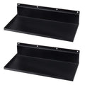 Alffun Metal Slatwall Shelves, 2 Pack 17×8 Inch Slat Wall Hanging Shelf Accessories, Heavy Duty Slatwall Shelf for Garage, Retail, Home Storage