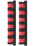 Ducurt Horizontal Fishing Rod Rack Holders Wall-mounted Fish Pole Holder for Garage & Boat 6-Rod Storage Racks -1 Pair Rod Holder Rod Holder (1 Pair Horizontal Red)