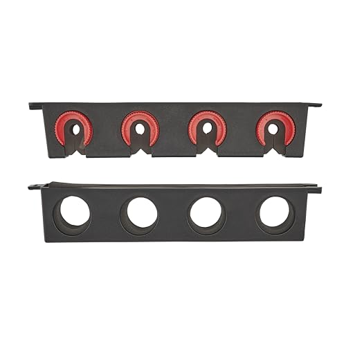 Berkley Twist Lock Fishing Rod Rack, Stores 4 Rods, Black, Soft Foam Grip Pads Protect Rod Finishes, Durable Construction, Easy to Mount with Common Tools