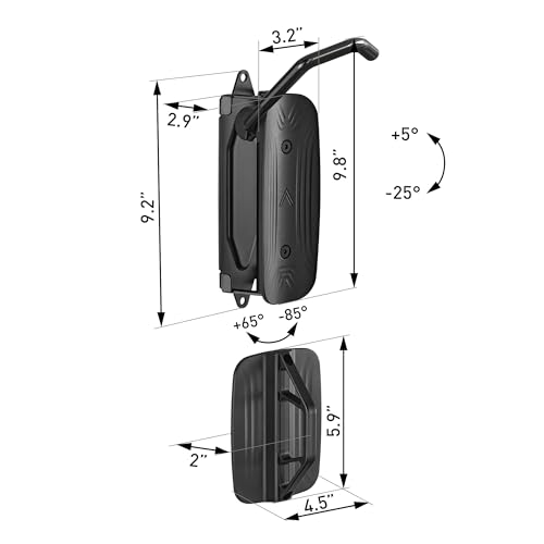 monTEK Swivel Bike Wall Mount, Bike Hangers for Garage, Space-Saving Vertical Bike Rack, Sturdy Bike Storage Rack Holds Up to 66lbs, Easy to Install, Black
