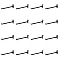 SINCHEEWAY 16 Pack Heavy Duty Tube Slatwall Shelf Brackets, Metal Tubular Slat Wall Brackets with Lip, Slatwall Accessories for Garage, Retail, and Home Storage
