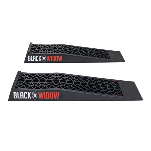 Low Car Ramps for Oil Change, 5,000 lb GAWR, 2.5" Lift, Black Widow