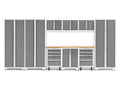 NewAge Products Bold Series White 10 Piece Set, Garage Cabinets, 56976