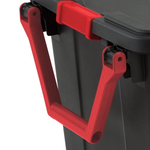 Sterilite 4-Pack Industrial Tote, Heavy-Duty Storage Bins w/Lids and Wheels, 40 Gallon - Stackable Organizing Containers for Home, Garage, Office, and Basement
