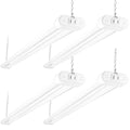 hykolity Linkable LED Shop Light 4FT 44W (300W Equivalent), 4600lm 5000K Daylight, Plug-in Utility Bay Light for Garage Hanging or Surface Mount, White - Energy Efficient,4 Pack