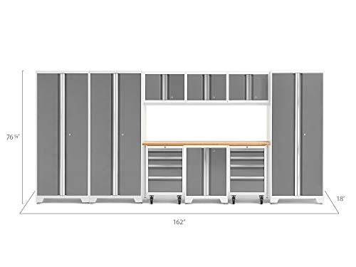 NewAge Products Bold Series White 10 Piece Set, Garage Cabinets, 56978