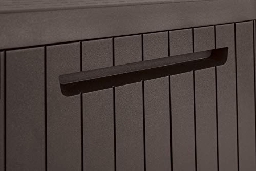Keter City Outdoor Plastic Storage Box Garden Furniture 57.8 x 44 x 54.8 cm - Brown