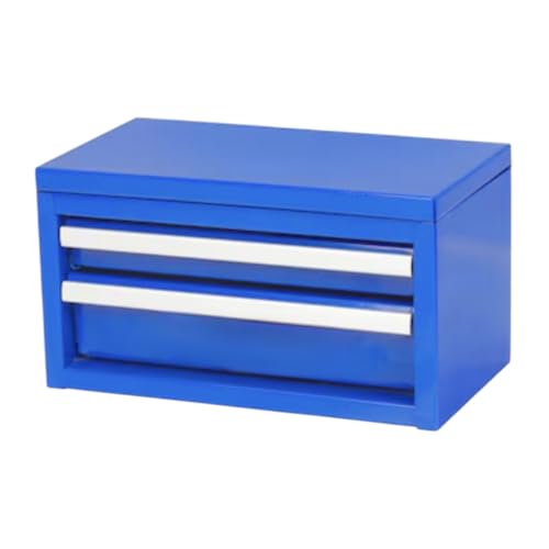 Mini 2-Drawer Blue Steel Tool Box 10.83-in W x 5.91-in H x 5.91-in D