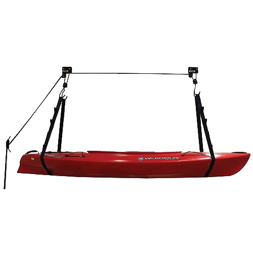 Extreme Max 3004.0204 Kayak/Canoe/Bike/Ladder Hoist & Lift for Storage in Shop or Garage - 120 lb. Capacity,Black