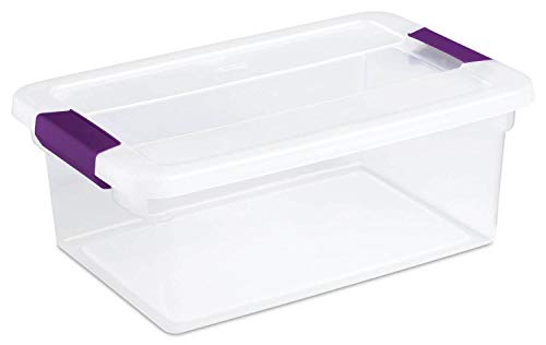 Sterilite 66 Quart Clear Latch Lid Storage Container Tote, 12 Pack, and 15 Quart Clear Latch Lid Storage Container Tote, 12 Pack for Home Organization