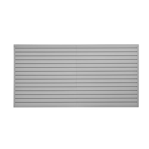 VEVOR Slat Wall Paneling, 8 x 4 ft, PVC Garage Slatwall without Accessories, Grey Slat Wall Easy-to-Install Adjustable Slatwall Panel with Coupling Structure & DIY Cutting, Fits for Storage & Display