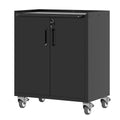 EKJ Metal Garage Storage Cabinet on Wheels, Lockable Rolling Tool Cabinet with Doors and Shelves, Heavy Duty Mobile Steel Cabinet for Garage Warehouse Workshop