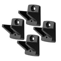 Suncast 4 Pack Wall Mount Hook Tool Organizer, Outdoor Rack System for Garage Storage, Closet, Shed, or Cleaning Organization, Black