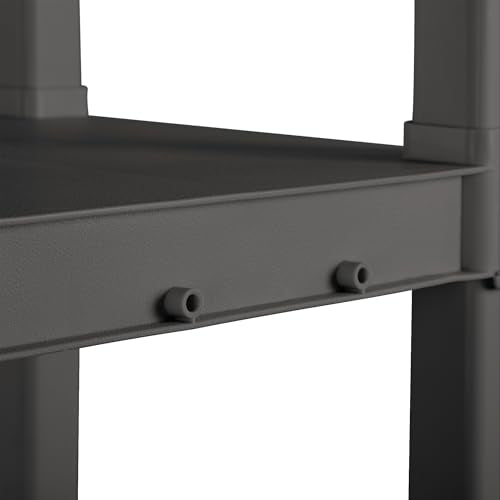Sterilite 6-Pack 4 Shelf Unit, Heavy-Duty Shelving Storage and Utility Rack - Standing Plastic Organizer Shelves for Kitchen, Bathroom, and Garage
