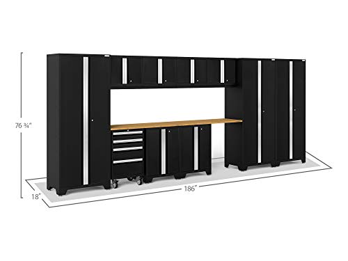 NewAge Products Bold Series Black 12 Piece Set, Garage Cabinets, 63258