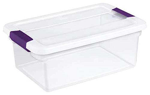 Sterilite 15 Quart Clear Plastic Storage Container Tote, 12 Pack, and 6 Quart Clear Plastic Storage Container Bins, 12 Pack with Lids for Organization