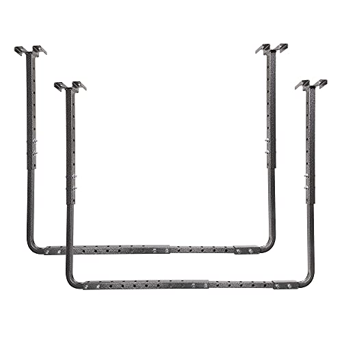 HyLoft Adjustable Garage Ceiling Mount Storage Rack Kit, Ceiling Shelving Mounts, 34 in. x 26 in., 80844-10, Hammertone