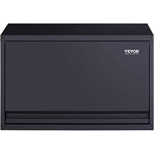 VEVOR Metal Storage Cabinet, 120lbs Load Capacity per Shelf, 20'' Tall Wall-Mounted Powder-Coating Steel Garage Cabinet with Adjustable Shelf, Press to Close & Open Door Perfect for Office Garage Tool
