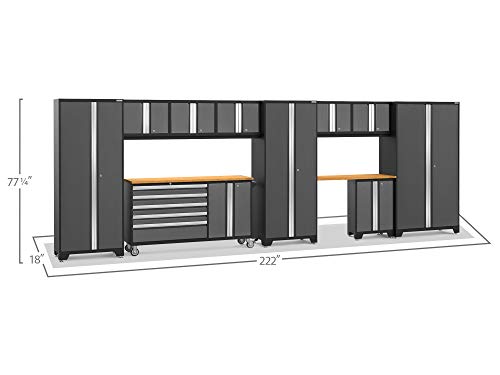 NewAge Products Bold Series Gray 11 Piece Set, Garage Cabinets, 50512