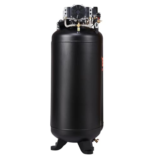 VEVOR 80 Gallon Air Compressor, 145PSI Oil Free Stationary Compressor Tank, 6.5HP 15.5SCFM@90 PSI, Quiet Compressor for Industrial Manufacturing, Workshops (220V/60Hz Single-Phase Power)