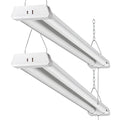 OOOLED 4FT Linkable LED Shop Light for Garages, 42W 4800LM 5000K Daylight Led Shop Lights, Ceiling Light with Pull Chain (ON/Off), Linear Worklight Fixture with Plug, 2 Pack