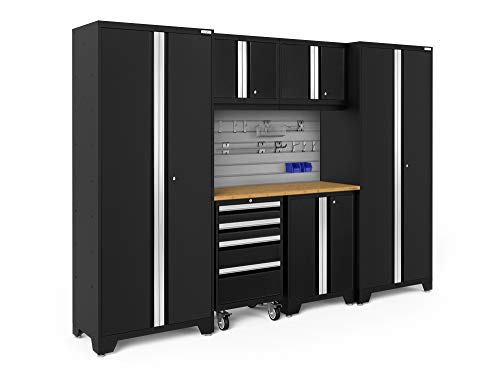 NewAge Products Bold Series Black 7 Piece Set, Garage Cabinets, 63077