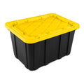 Sterilite 18-Pack Industrial Tote, Plastic Storage Container Bins with Lids, 27 Gallon - Heavy-Duty Organizing Containers for Closet, Bathroom, and Office