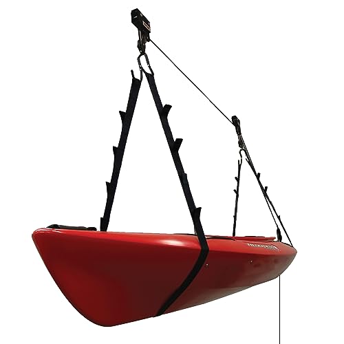 Extreme Max 3004.0204 Kayak/Canoe/Bike/Ladder Hoist & Lift for Storage in Shop or Garage - 120 lb. Capacity,Black
