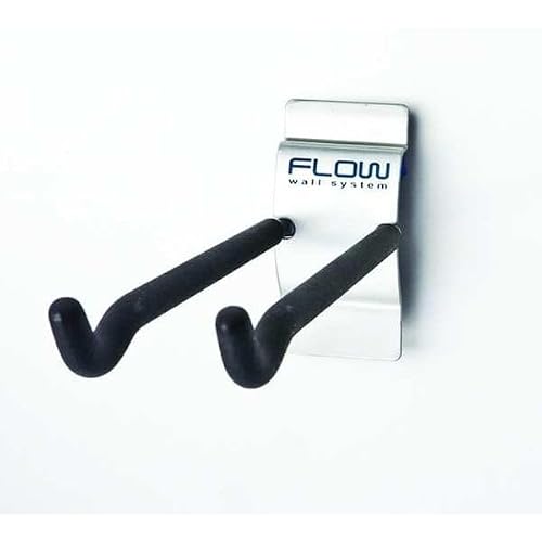 Flow Wall Long Hook, Hanging, 40 Lb., Gray/Black