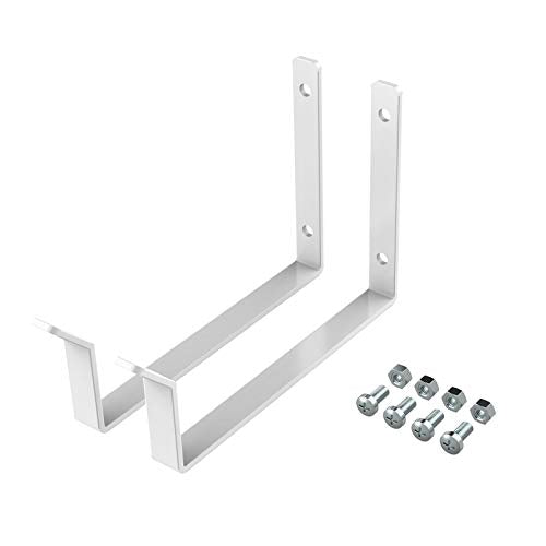 FLEXIMOUNTS 4x8 Overhead Garage Storage Rack without Decking,plus 2-Pack Add-On Storage Utility Hook Accessory,600lbs Weight Capacity, White