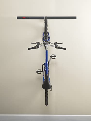 Rubbermaid FastTrack Garage Organization System Vertical Bike Hook Black Holds up to 50 Pounds Wall Mount and Heavy Duty Garage Hanger for Bike Storage