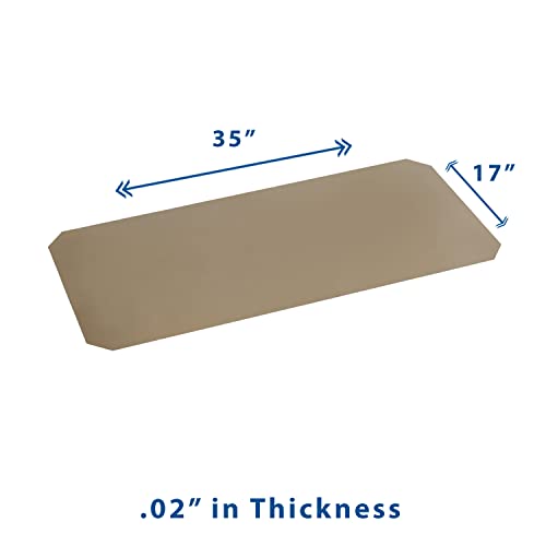 Seville Classics Heavy Duty Fitted Wire Shelf Liners Protector Mat, Non Adhesive, for Wired Shelves, Office, Kitchen, Garage, Semi-Transparent Taupe, 36" x 18" Shelf (5-Pack)