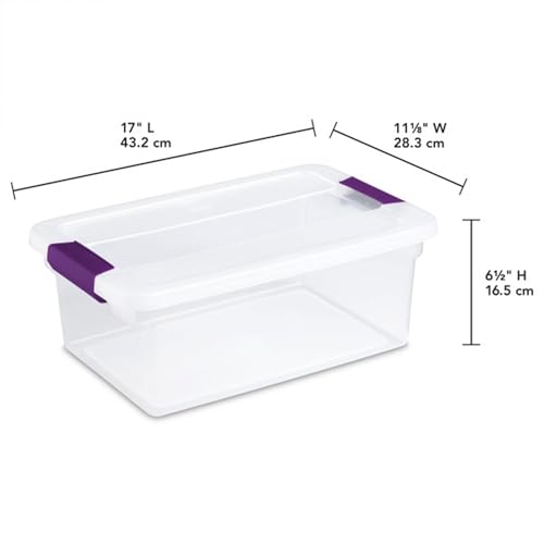 Sterilite 24-Pack ClearView Latch Box, Stackable Storage Organizer Bins for Home, 15 Quart