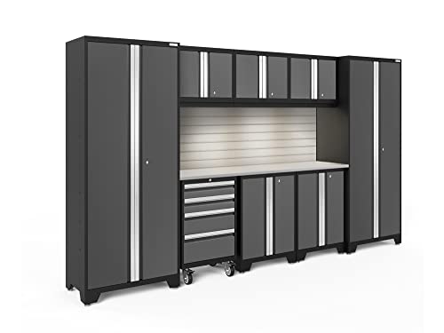 NewAge Products Bold Series Gray 9 Piece Set, Garage Cabinets, 50525
