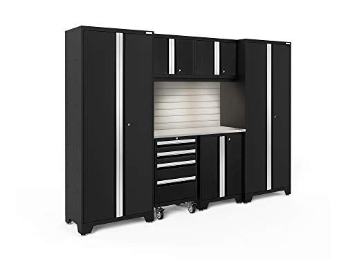 NewAge Products Bold Series Black 7 Piece Set, Garage Cabinets, 63059