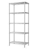 SINGAYE 5 Tier Storage Garage Shelving Units Heavy Duty Wire Shelves Pantry Metal for Pantry Closet Kitchen Laundry Bathroom Organizers Shelf Home Shorage Gray