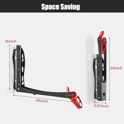 Ultrawall BIKEPAL Swivel Bike Racks, No Lift Wall Mounted Bike Storage Solution for Home & Garage, 2 Pack