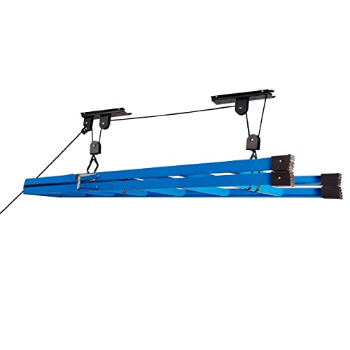 Set of 4 Bike Hangers for Garage - Hoist Pulley System with 100lb Capacity - Overhead Ceiling Storage for Bicycles or Ladders by RAD Sportz