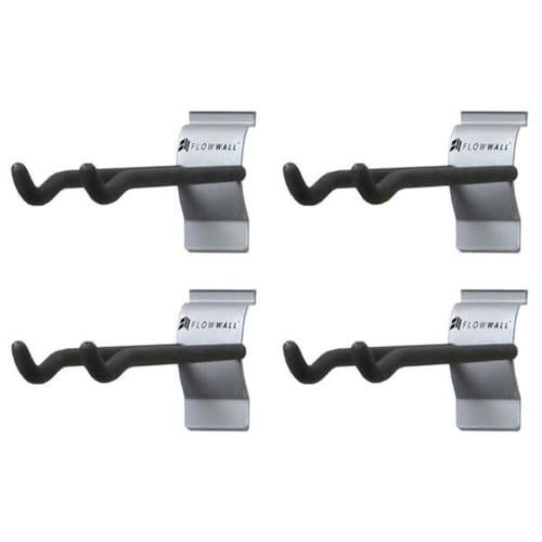 Flow Wall FSH-036-4 8-Inch Hook Add-on Accessory for Garage Organization Systems, Silver