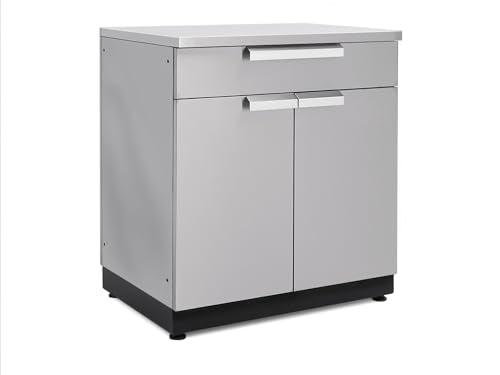 NewAge Products Outdoor Kitchen Classic Series Stainless Steel 32in 2-Door Split Cabinet, Outdoor Kitchen Cabinet for BBQ Island, 70004