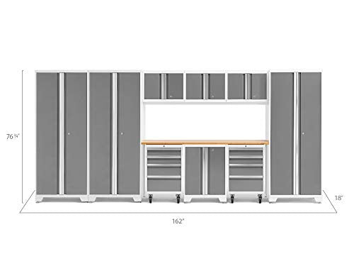 NewAge Products Bold Series White 10 Piece Set, Garage Cabinets, 56976