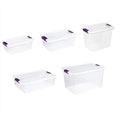 Sterilite 17531712 Clearview Storage Box With Latched Lid - 15 Qt. 17"L x 11-1/8"W x 6-1/2"H - Lot of 12