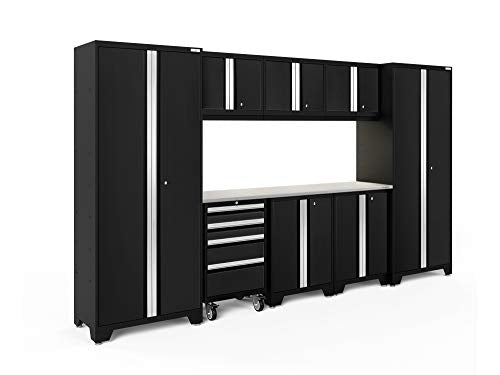 NewAge Products Bold Series Black 9 Piece Set, Garage Cabinets, 63153