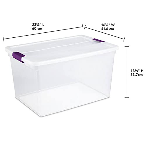 Sterilite 116 Quart and 66 Quart Multipurpose Ultra Storage Tote Box Storage Containers for Home or Office Organization, Clear, 4 Pack and 6 Pack