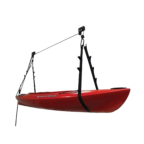 Extreme Max 3004.0204 Kayak/Canoe/Bike/Ladder Hoist & Lift for Storage in Shop or Garage - 120 lb. Capacity,Black