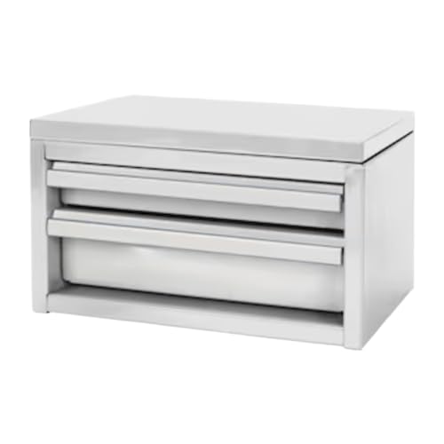 Portable Mini Toolbox 10.83-in W x 5.91-in H x 5.91-in D white Steel Tool Box, makeup orginaztion, craft storage