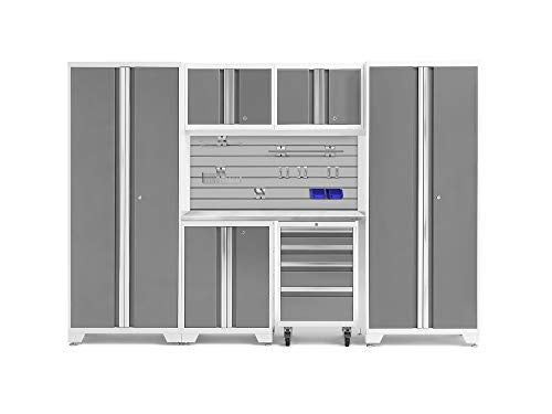NewAge Products Inc. Bold Series White 7 Piece Set, Garage Cabinets, 54921